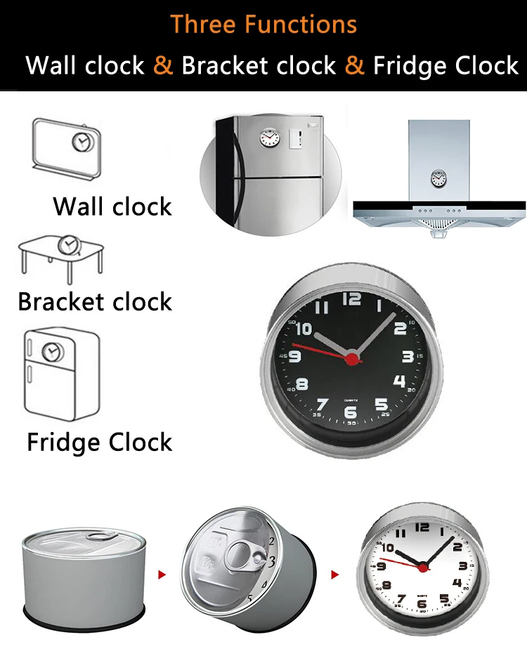 От ePacket цифровые металлические черные настольные часы оловянные аналоговые