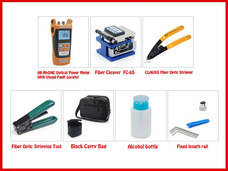 Волокно комплект инструментов для работы с оптическим кабелем FTTH волоконный