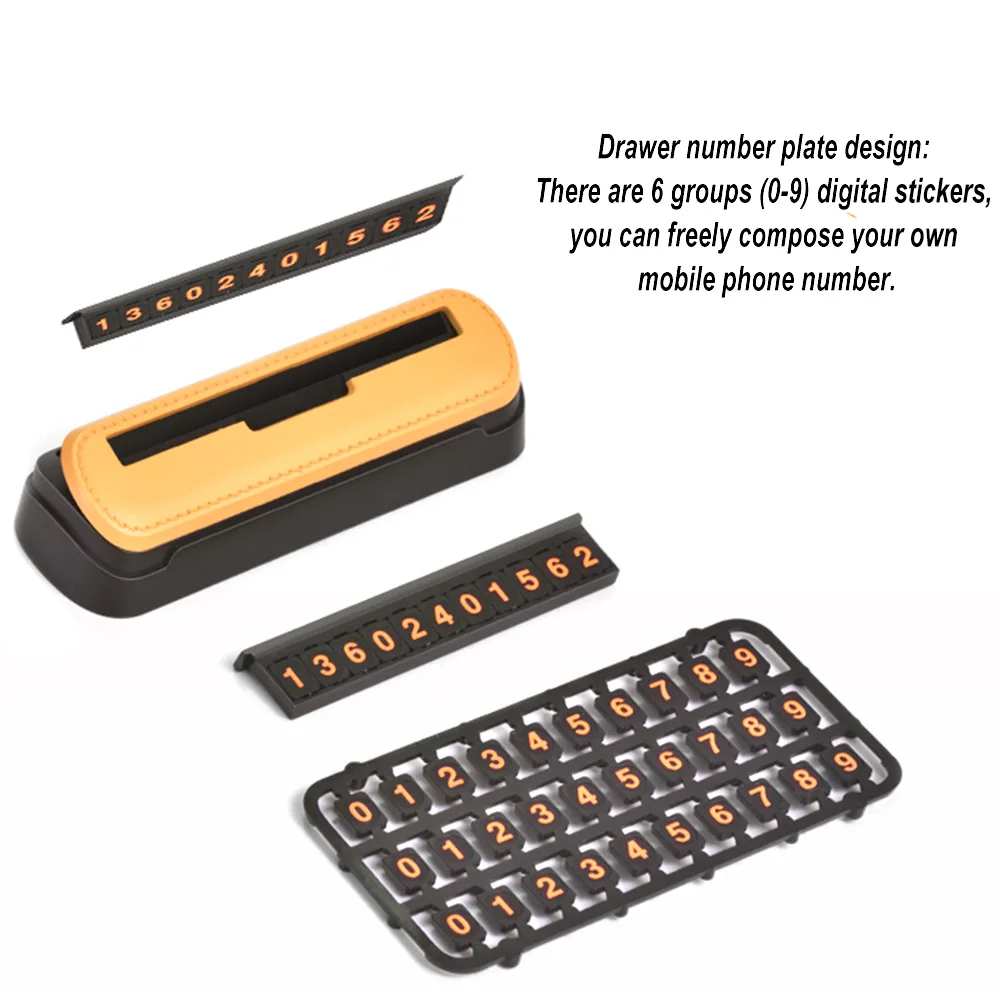 Автомобиль Стайлинг Скрытая карта автомобильной временной парковки номер