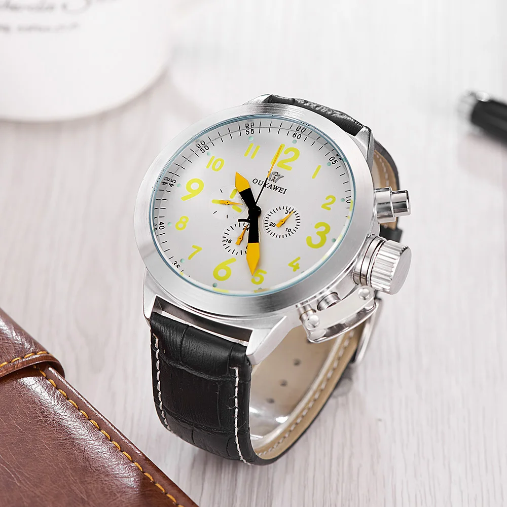 Новые брендовые белые механические часы OYW Роскошные автоматические мужские