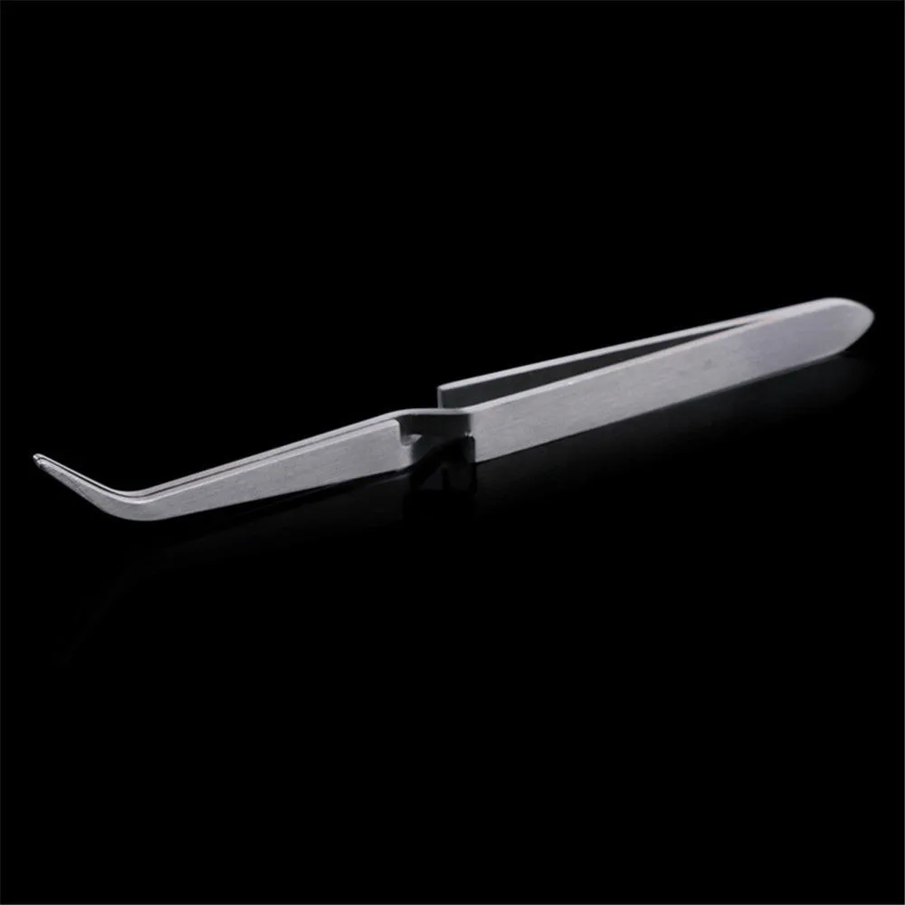 Stainless Steel Cross Action Tweezers Nail Styling Clip Manicure Nail Art Tools Shaping Tweezer Acrylic UV Gel Curve Fixed Pinch