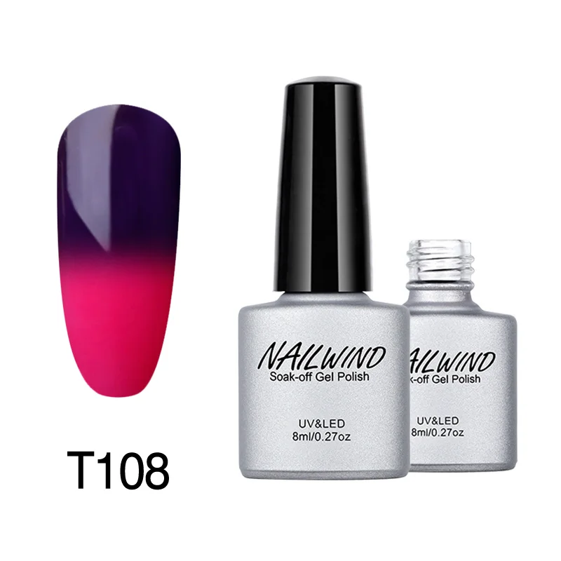 NAILWIND 8 мл изменение температуры ногтей цвет хамелеон УФ карамельный цвет гель лак для ногтей длительный Замачивание от лаков Lucky Gel - Цвет: 108