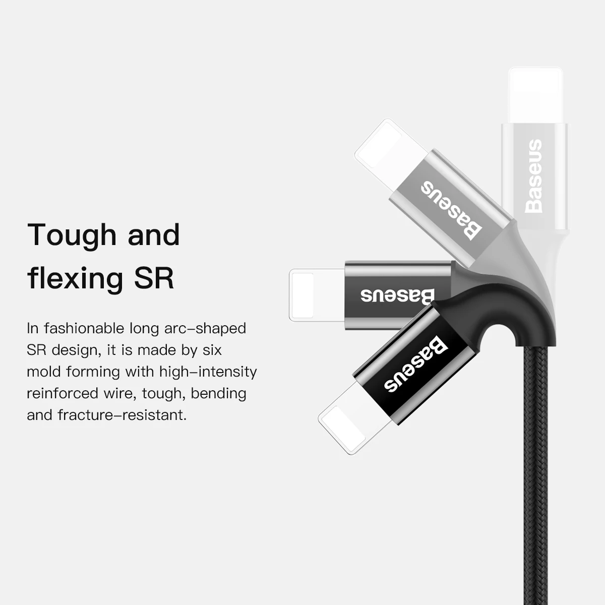 Светодиодный светильник Baseus USB кабель для iPhone X XS Max XR 8 7 6 6s 5 iPad Быстрая зарядка зарядное устройство кабель для передачи данных адаптер Кабели для мобильных телефонов