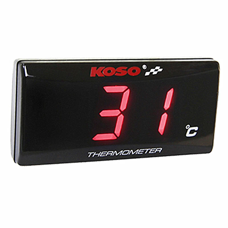 Red Thermometer Косо Quad Площади Цифровой Мотоцикл термометр инструмент Влажность гигрометр Температура метр Датчик пирометр термостат - Цвет: Red Thermometer