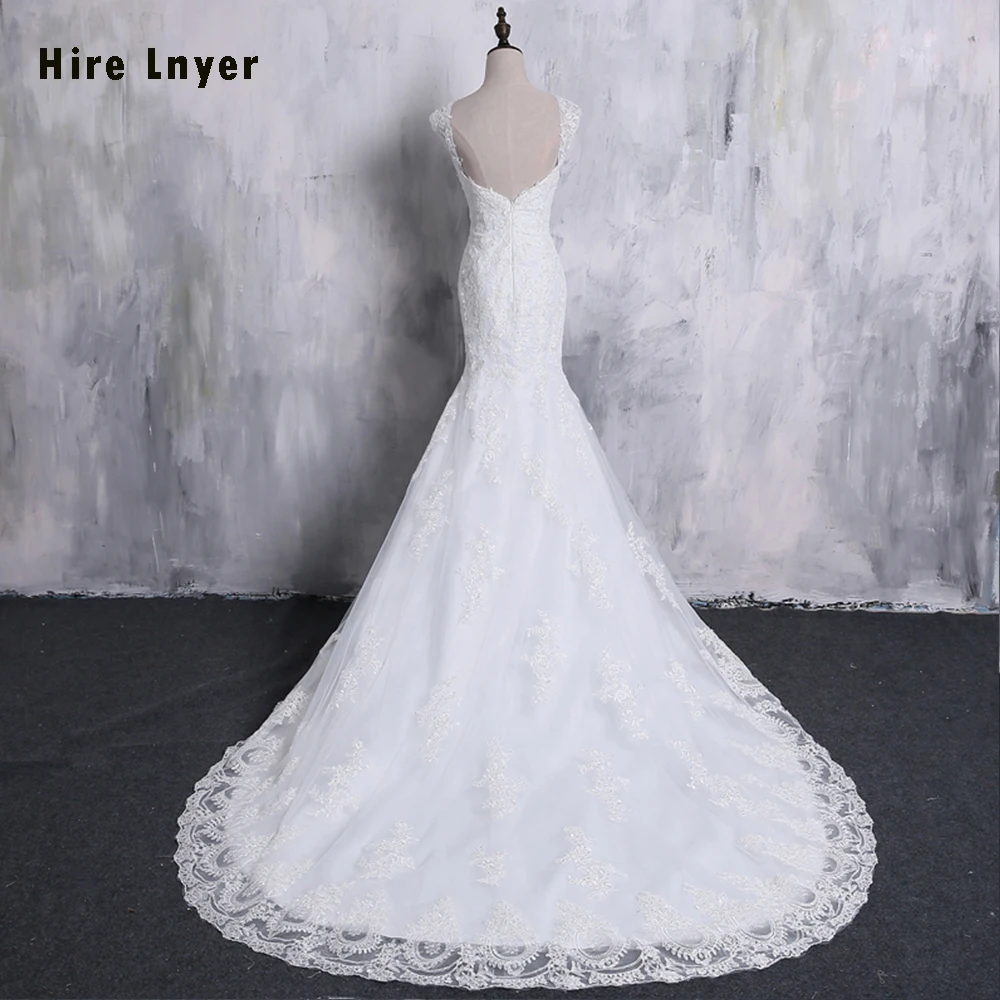 Hire Lnyer Новое поступление Vestido De Noiva аппликация с бисером на талии съемный шлейф