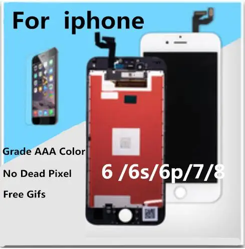 AAA для iPhone 6 ЖК-экран полная сборка 6plus 6s дисплей сенсорный экран замена без битых