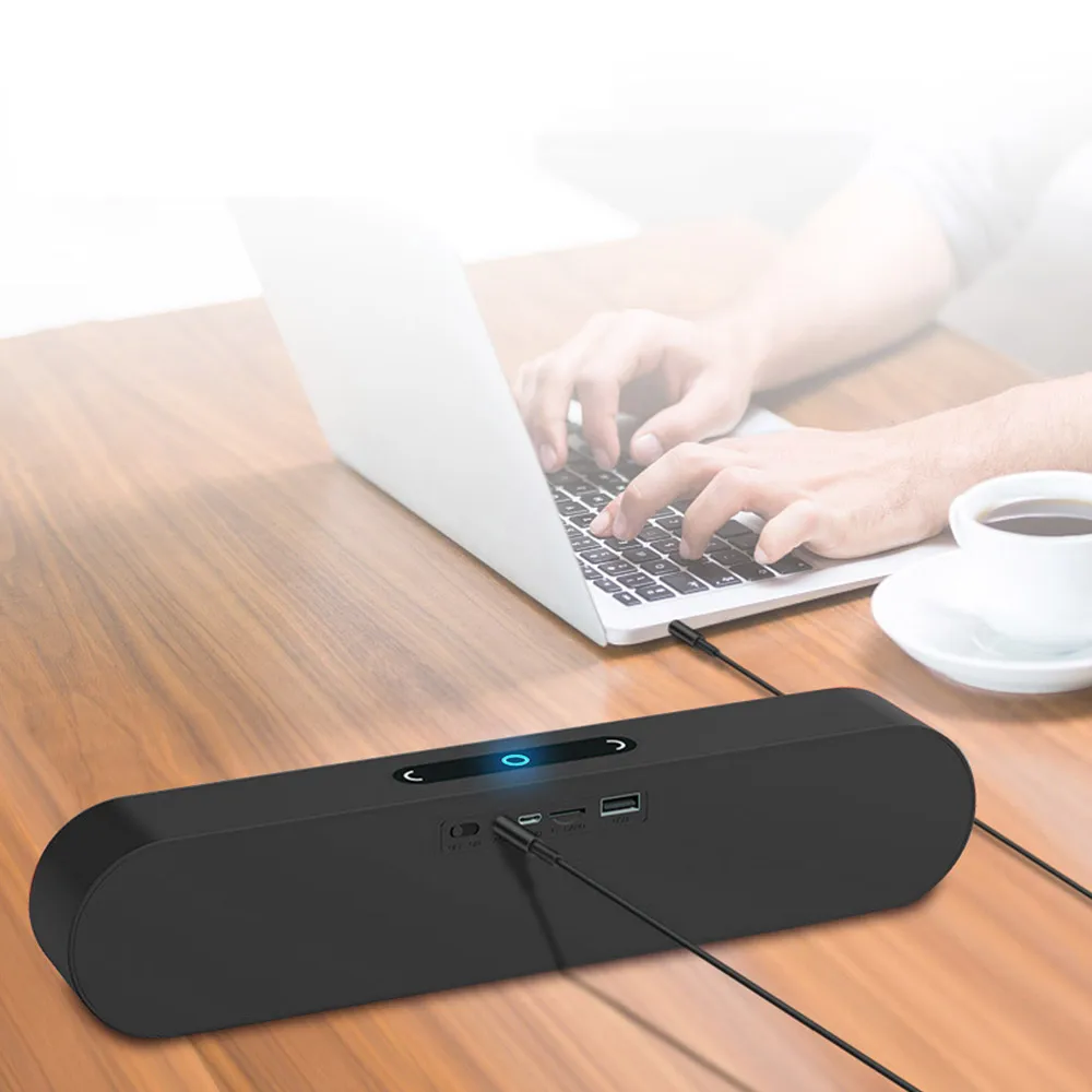 CBAOOO F1 Plus Bluetooth динамик Портативный беспроводной компьютерный динамик звуковая система 3D стерео бас Открытый громкий динамик для TF, AUX