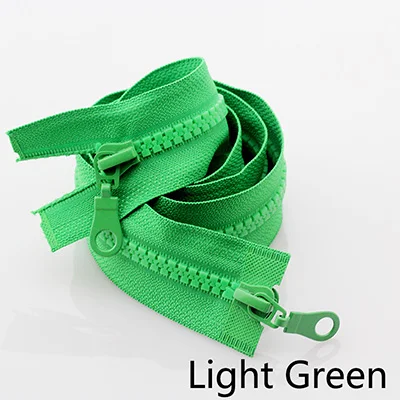 Light Green Meetee 5 шт. 70/80 см 5# разъемная застежка-молния смолы набор гайковерта с двойным открытым застежки-молнии пуховик DIY Детская одежда спальный мешок Швейные аксессуары для зажигалок Zip ZA022 - Цвет: Light Green