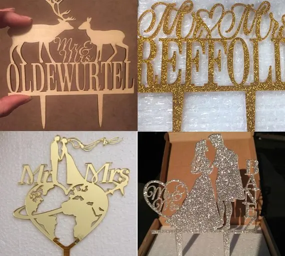 Изготовленный На Заказ Топпер для торта с любым именем и возрастом топпер