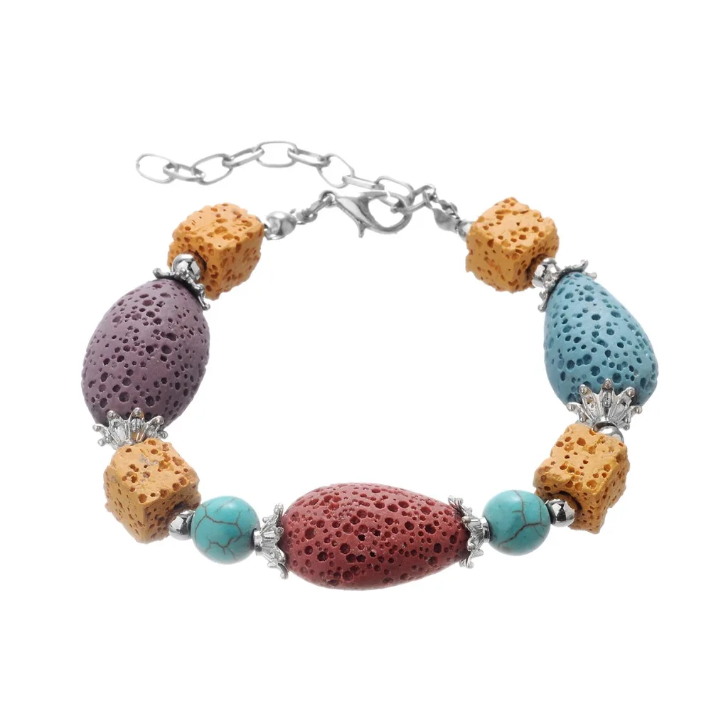 Рекомендуемые браслеты в богемном стиле натуральная синяя фиолетовая каменная