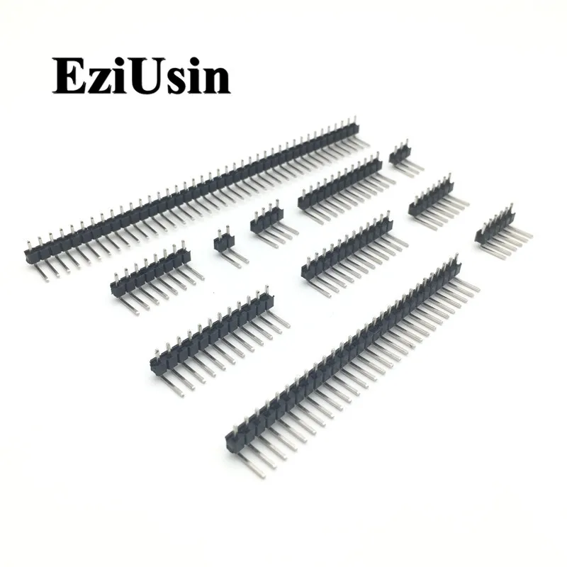 R/A 2 54 мм Однорядный прямой угол мужской отрыв печатной платы контактный разъем