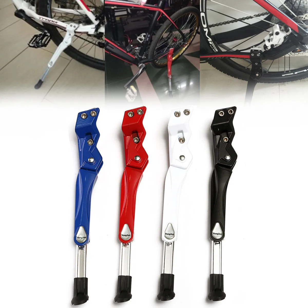 Outerdo Adjustable Bike Parking Rack Cycling Side Kickstand Heavy Bicycle Prop Side Rear Kick Stand for 24"& 700c Bicycle