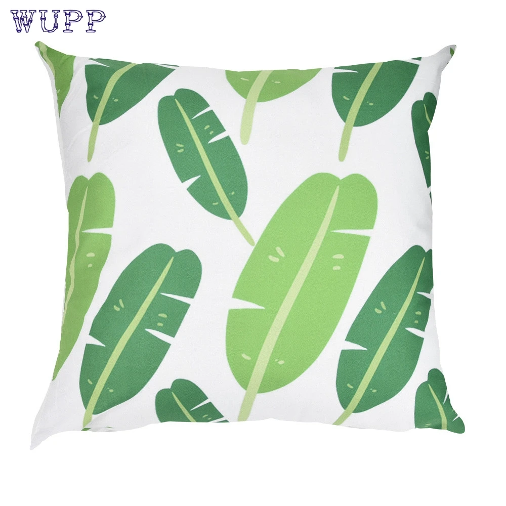 Тропический подушки для растений чехол из хлопка и льна декоративные зеленые