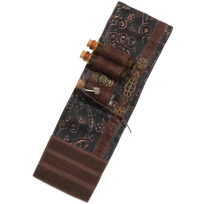 Corzzet Rtro коричневые нарукавники из искусственной кожи Бурлеск стимпанк