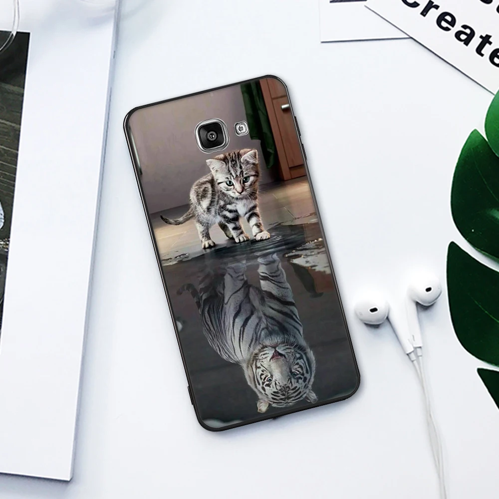 Силиконовый чехол с цветочным рисунком кота для samsung Galaxy S8 S9 Plus S7 S6 Edge, чехол на заднюю панель для samsung Galaxy Note 8 Note 9