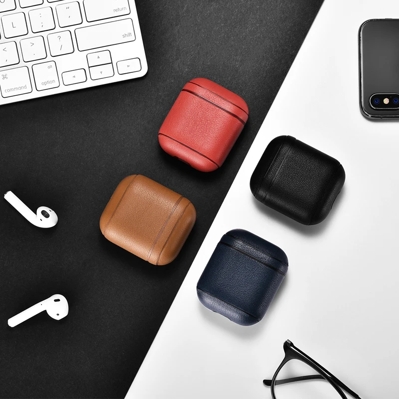 Чехол для наушников Apple Airpods натуральная кожа чехол аксессуары защитный