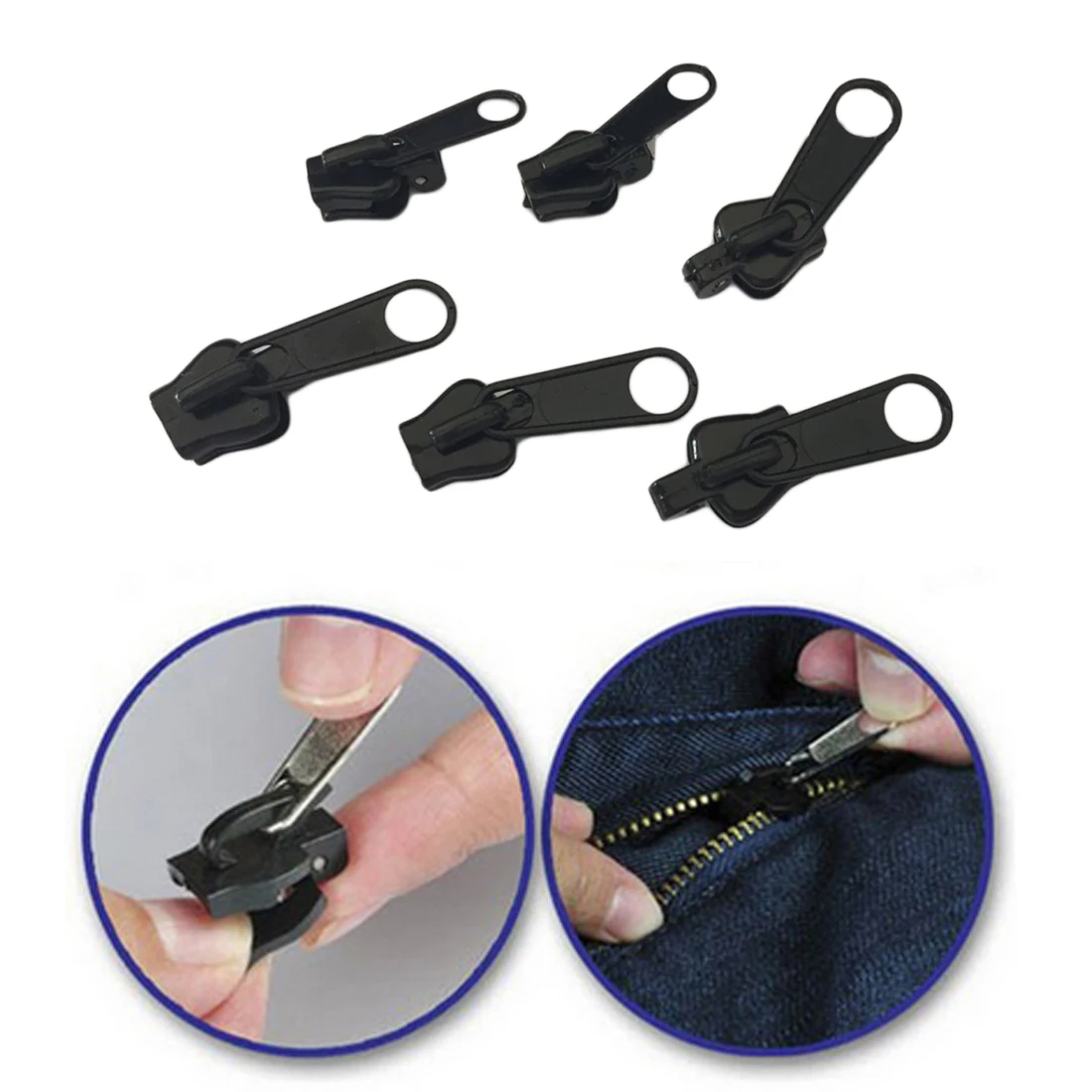 6pcs Hot Fix Zipper Head Universal Kit Replacement Instant Repair A Convenient Useful Home DIY Tool|fix zipper|zipper headzipper repair tools |