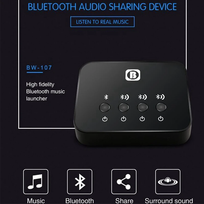 2в1 Bluetooth беспроводной аудио передатчик приемник 3 5 мм Музыкальный адаптер ТВ