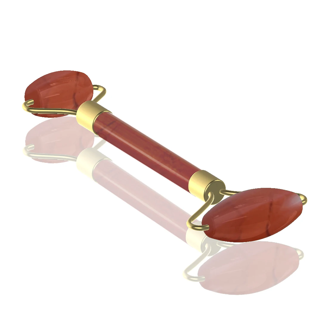 Red Jade Roller RuiTong Красный Нефритовый ролик-массажер для массажа лица Подтяжка лица ручная работа нефрит для массажа лица против морщин Прямая поставка - Цвет: Red Jade Roller