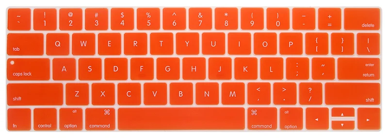 Оранжевый Защита клавиатуры США для Macbook Pro 13 13,3 Сенсорная панель силиконовый чехол для клавиатуры MacbookPro 15 15,4 с защитой сенсорной панели - Цвет: Оранжевый