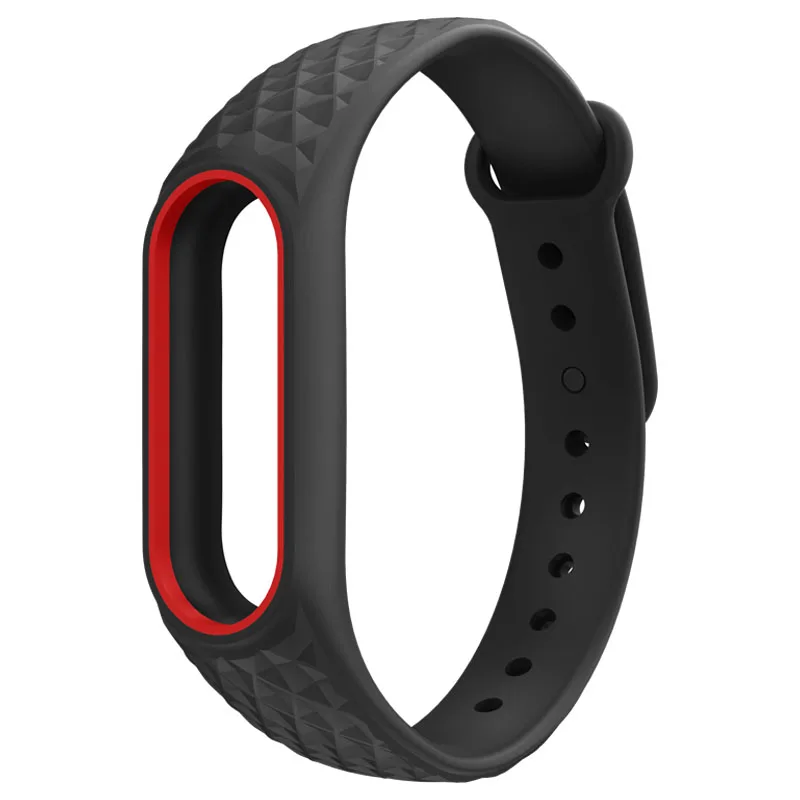 red and black Умный ремешок для Xiaomi Band 2, цветной сменный мужской Т-образный ремешок, браслет для M2, умный Браслет для женщин и мужчин - Цвет: red and black