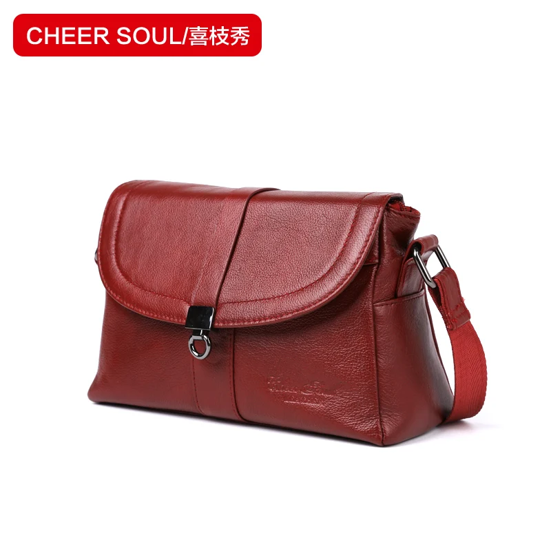 

CHEER SOUL Shoulder Bag Genuine Leather Crossbody bags for Women Luxury Handbags Fashion Messenger bag female Tote Bags Purse