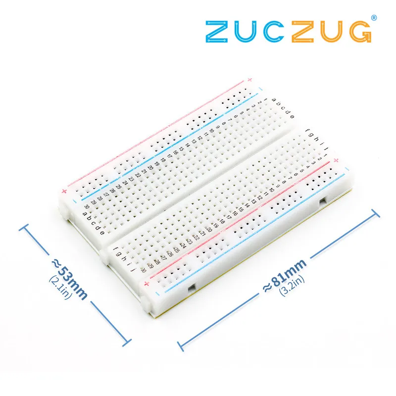 400 holes breadboard 3,3 В/5 В MB102 макетная плата силовой модуль+ MB-102 830 точек без пайки прототип хлебная плата комплект+ 65 гибких перемычек - Цвет: 400 holes breadboard