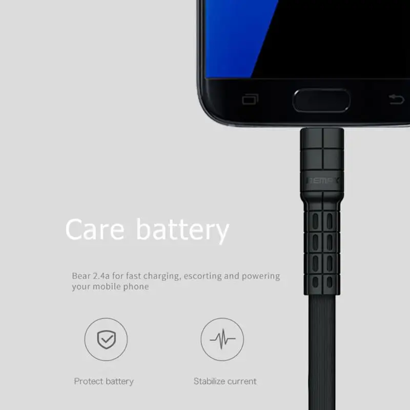 REMAX RC-116m плоский Micro USB/type-C кабель 1 м/3,3 фута 2,1 а кабель для быстрой зарядки и синхронизации данных провод зарядного устройства для мобильного телефона Android