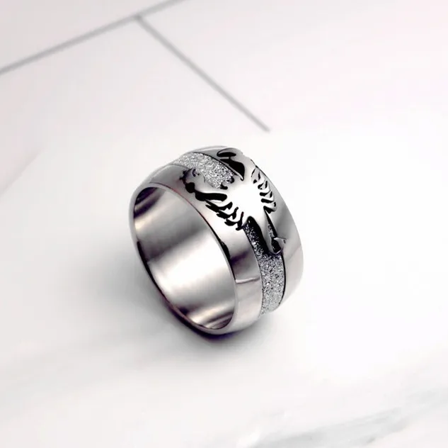 MANGOPIE 10 мм кольцо скорпиона мода 2016 ювелирные изделия из нержавеющей стали про