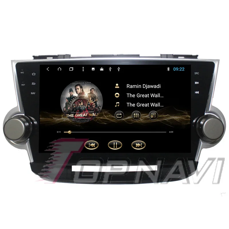 1 din Авторадио 10,1 дюймов Android 8,1 для Toyota Highlander 2008 2009 2010 2011 2012 2013 Автомобильный gps мультимедийный стерео без DVD