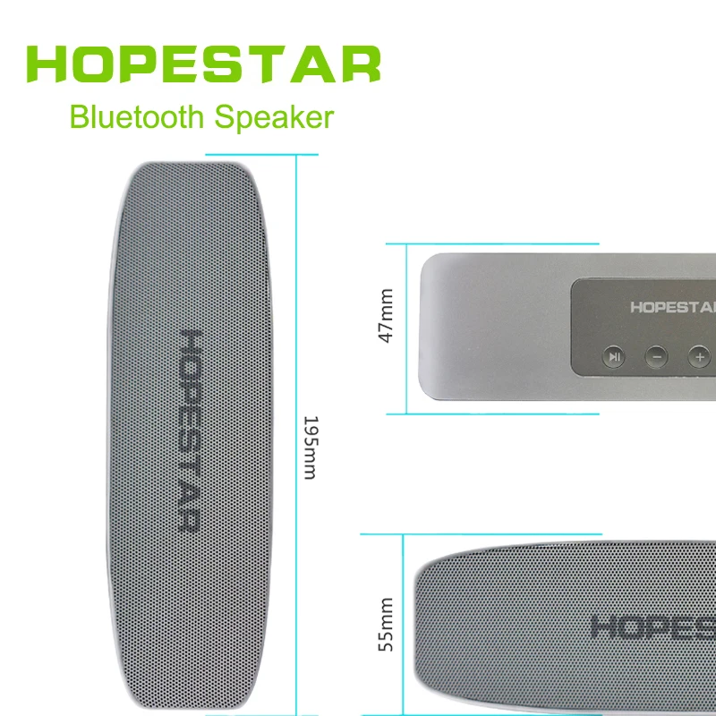 Bluetooth Колонка HOPESTAR H11 с поддержкой USB TF AUX FM и внешним аккумулятором|bluetooth speaker