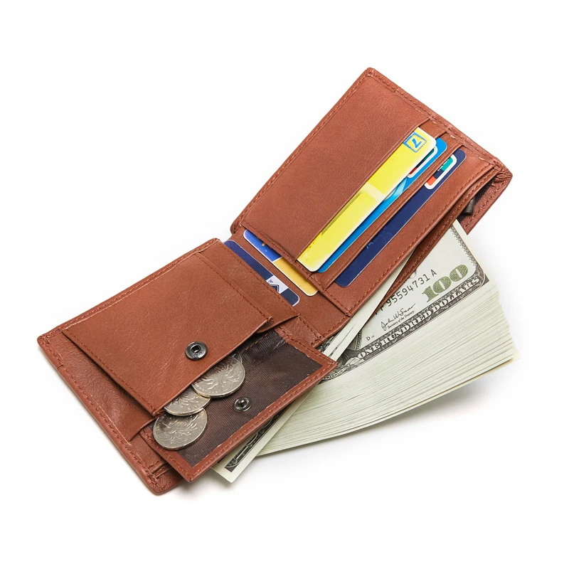 Кошелек мужской из 100% натуральной воловьей кожи с Rfid-защитой | Багаж и сумки