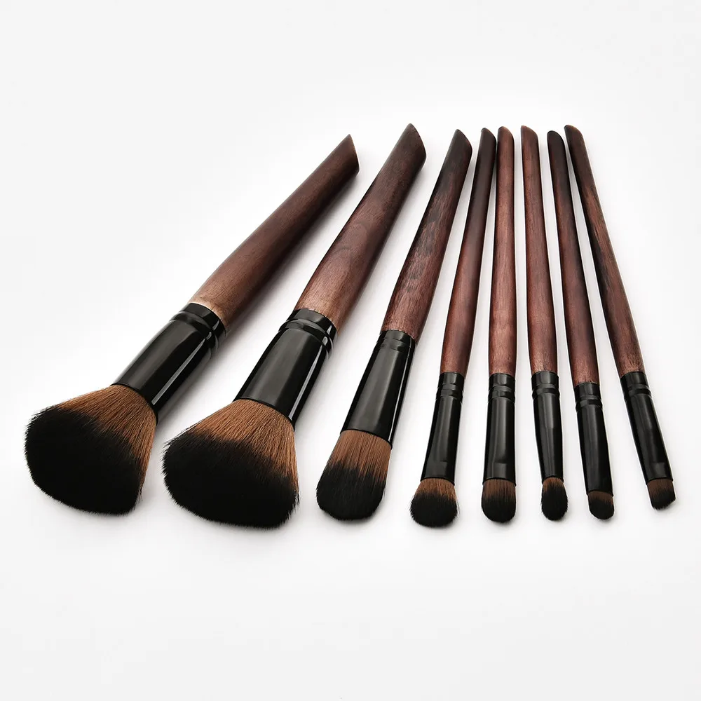 8pcs/set Wooden Makeup Brush Set Natural Synthetic Fiber Brushes Foundation Powder Eyeshadow Make Up X1 Bag | Красота и здоровье
