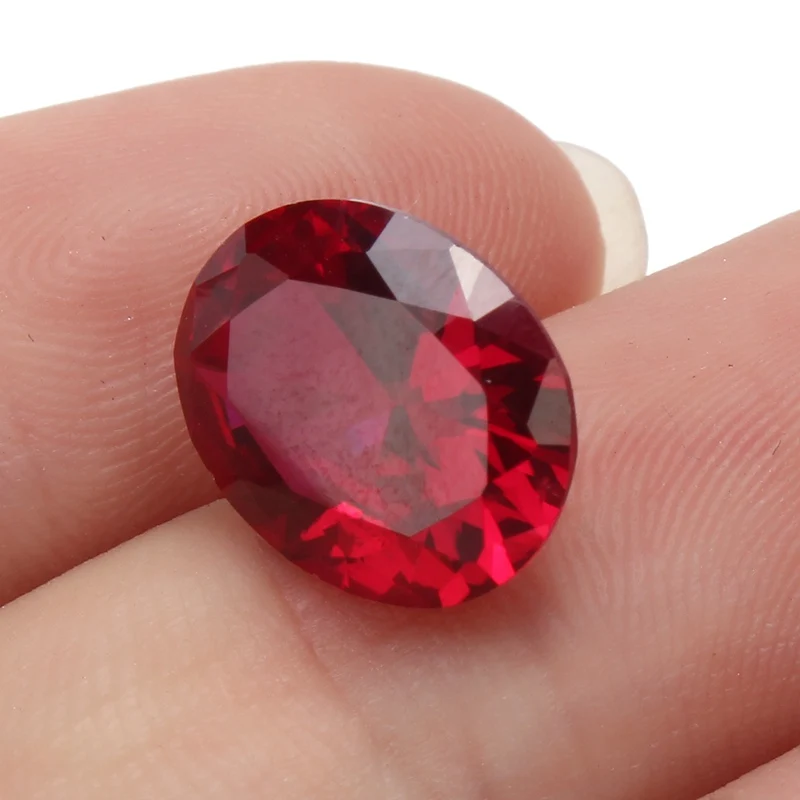 KiWarm 4.12CT гранат красный рубин 9X11 мм благородный Искусственный Имитация овальной огранки драгоценный камень DIY Ювелирные изделия свадебные декоративные поделки
