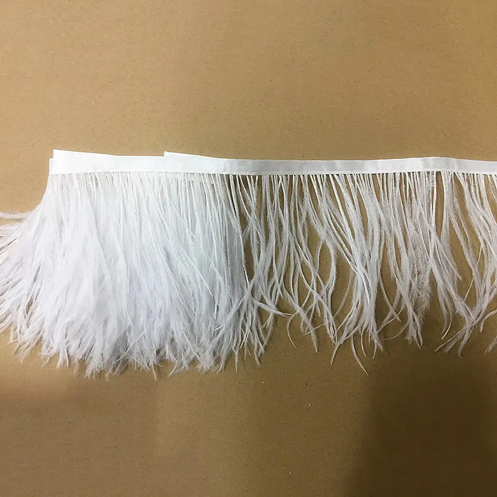 Белая лента с перьями страуса отделкой хвостом для платья вечеринки товары