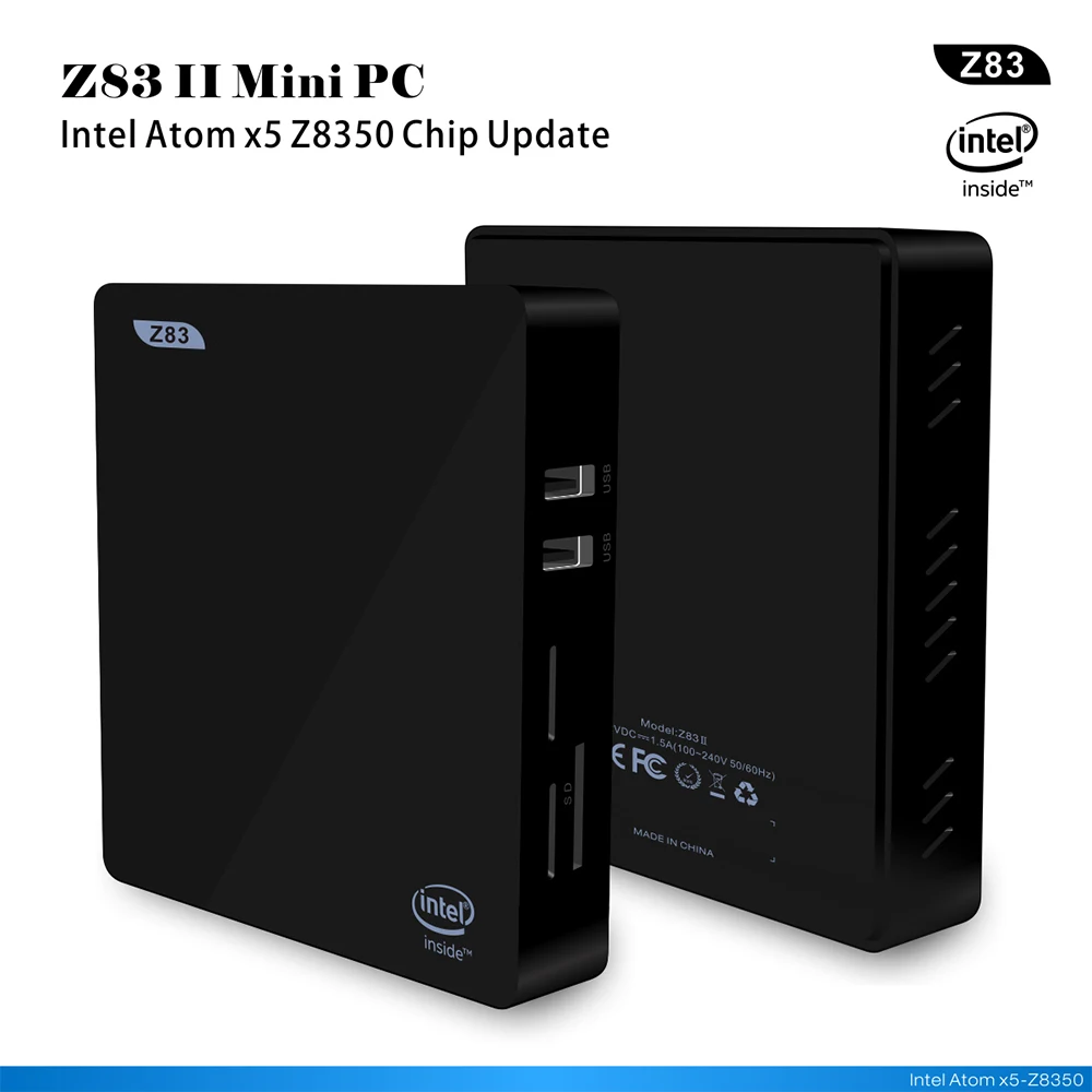 Z83II приставка 10 Мини ПК baytrail Z8350 TV box HD дисплей 2G 32 GB windows10 телеприставке Media Player
