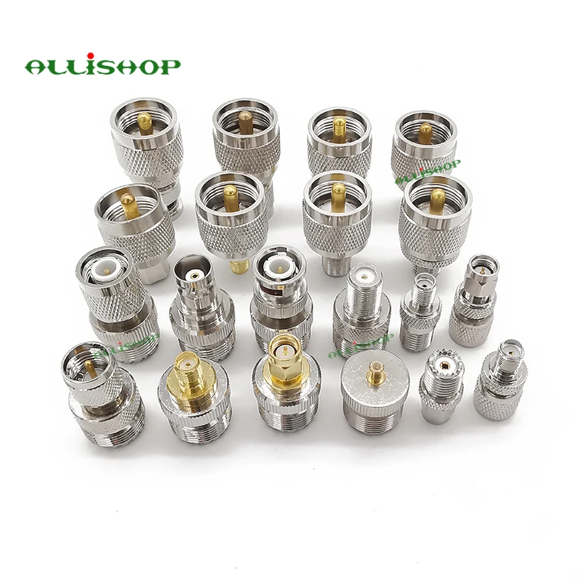 Комплект мини адаптеров UHF PL259 SO239 20 типов в SMA/BNC/MCX/FME/F/TNC/Mini RF коаксиальный адаптер
