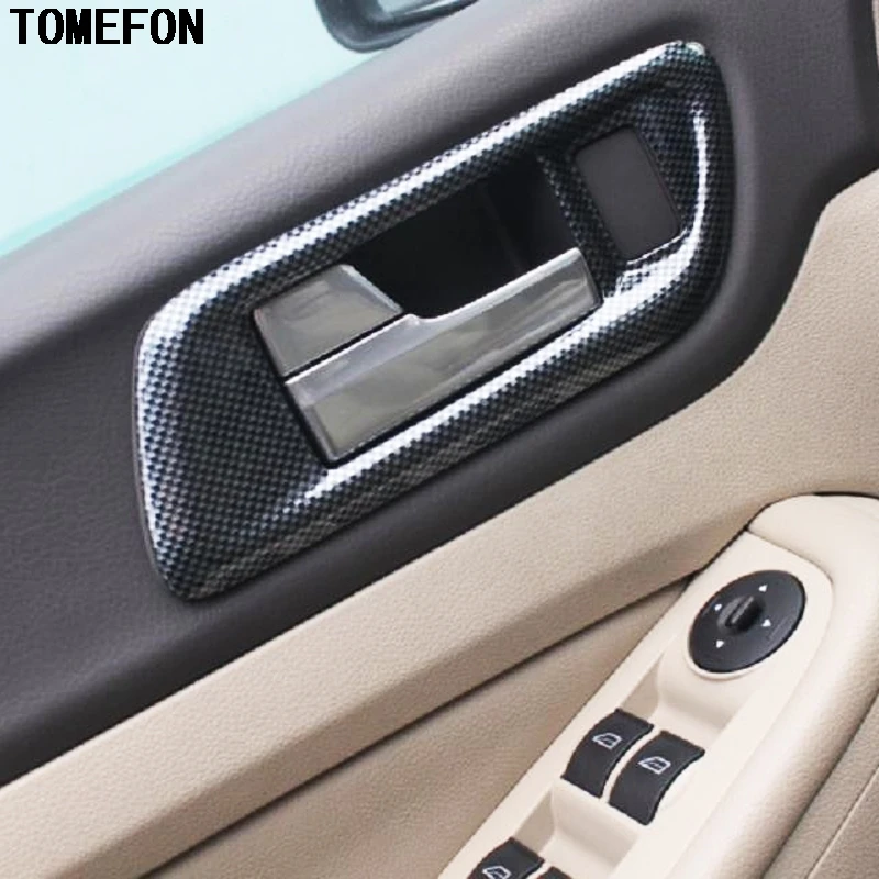 TOMEFON 7 шт. для Ford Focus 2009 2010 2011 ABS углеродное волокно краска внутренняя дверная ручка