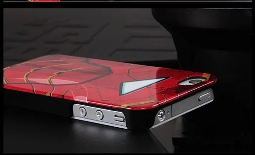 10pcs New! 100% original Marvel Avengers ironman Iron Man Cases Cover Skins for iphone 4 4S Free shipping|skinning hazelnuts|skin modelmen skin |