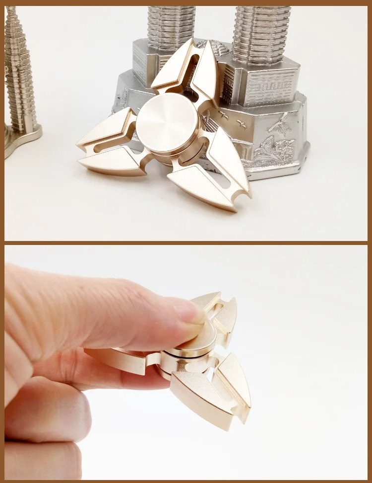 Непоседа игрушки ВДГ три руки блесны металла Handspinner непоседы игрушки для детей руки Spiner ВДГ три блесны ручной Spiner из металла
