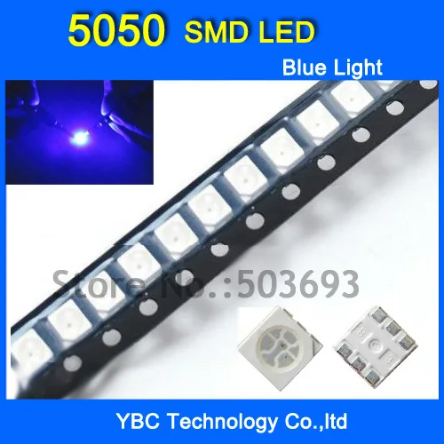 

5050 SMD LED 1000 шт./лот ультра яркий синий диод оптом