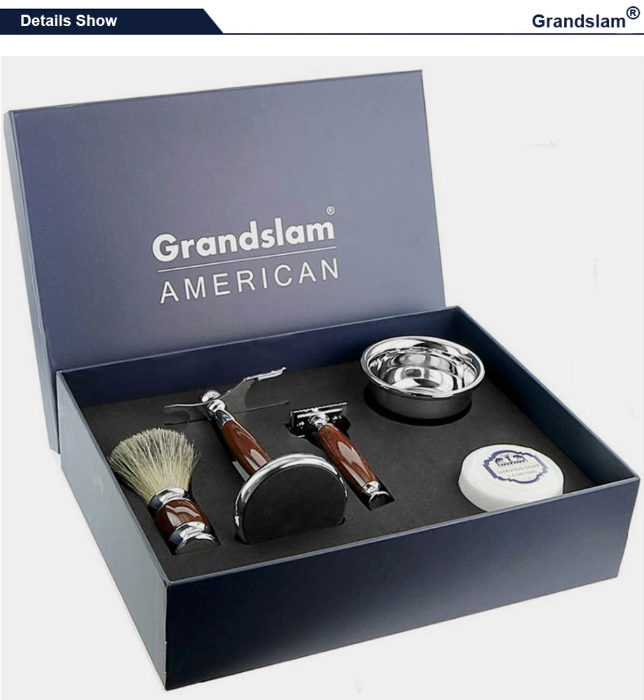 Grandslam Подарочный набор для бритья Подарочный набор для бритья бритвы+ Подставка для бритья+ мыло для бритья+ чаша для бритья Для подарка парня