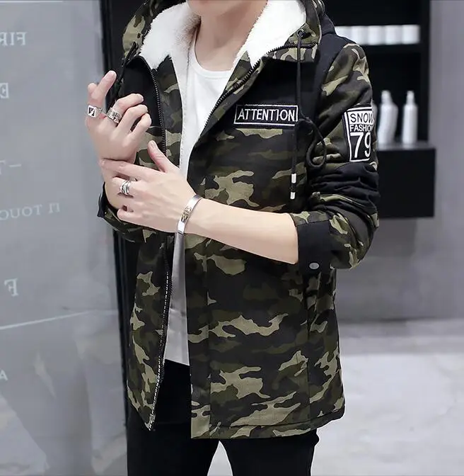 

Rlyaeiz Parka Men Coats Winter Jacket Men Slim Plus Velvet Thicken Hooded Outwear Warm Coat Brand Clothing Casual Mens Jackets