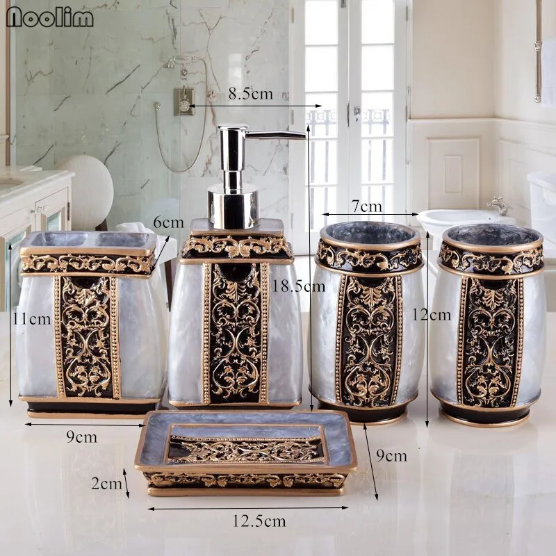 5 шт./компл. Европейский Креативный пасторальный диспенсер для лосьона из смолы