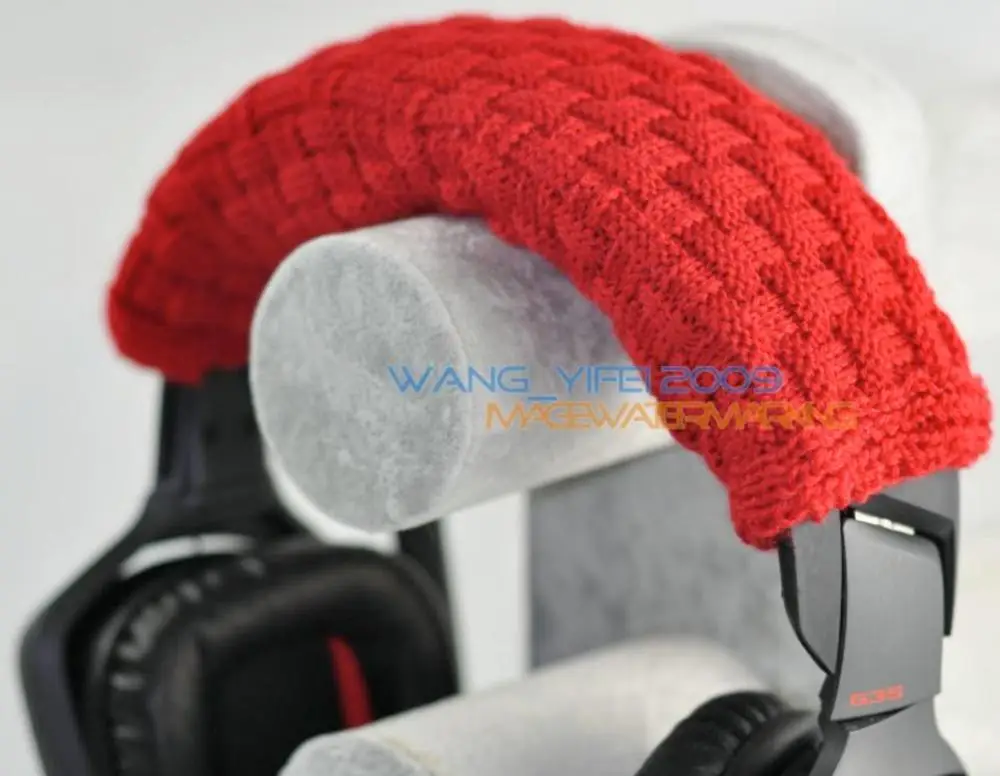 Чистая шерсть оголовье подушка для Denon AH D2000 D5000 D7000 D7100 D7200 наушники гарнитуры ручной духовки - Цвет: Chinese Red