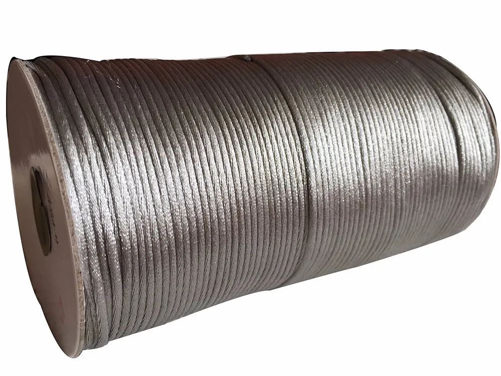 484 Grey 3 мм сатиновый нейлоновый шнур+ 120 м/рулон/лот-DIY Ювелирная нить веревка макраме браслет Изготовление Бисероплетение струны аксессуары - Цвет: 484 Grey