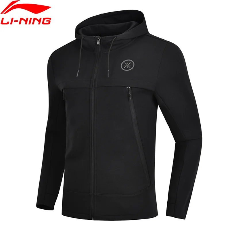 Мужская кофта с объемным рисунком Li Ning классическая спортивная из 66% хлопка 34%