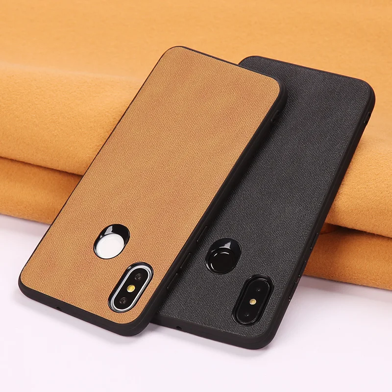Роскошный чехол для телефона Xiaomi Mi 8 lite A1 A2 Mix 2S Max 3 с тканевой текстурой мягкий Redmi
