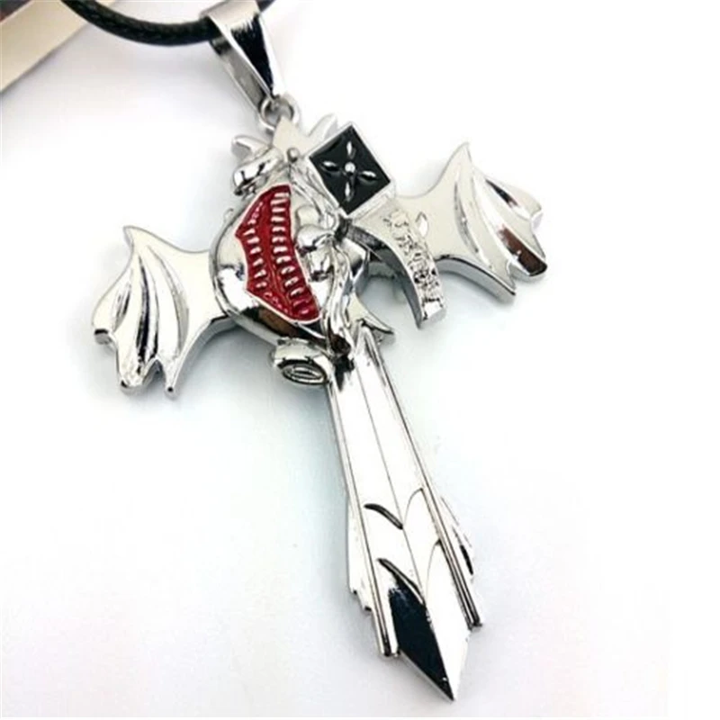 Токийский Гуль Кен канеки Маска Серебряный крест крыло кулон ожерелье аниме