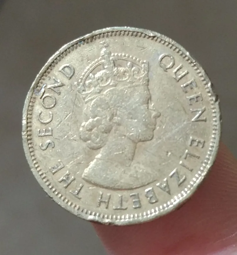 Оригинальные Гонконг 10 центов старый издание Азии китайский редкие монеты для